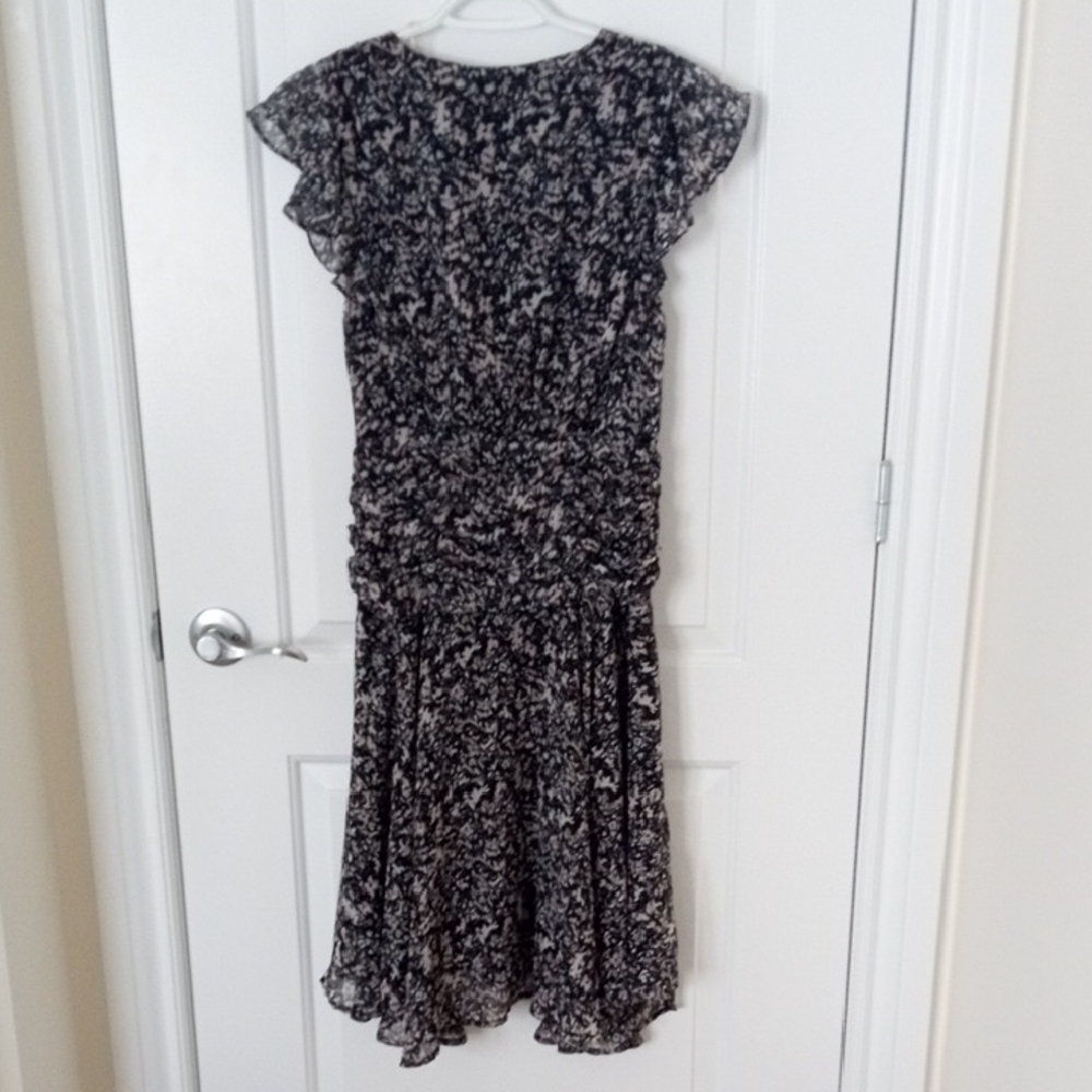 Elegant Black And Multi Color Midi Dress - Picture 10 of 15